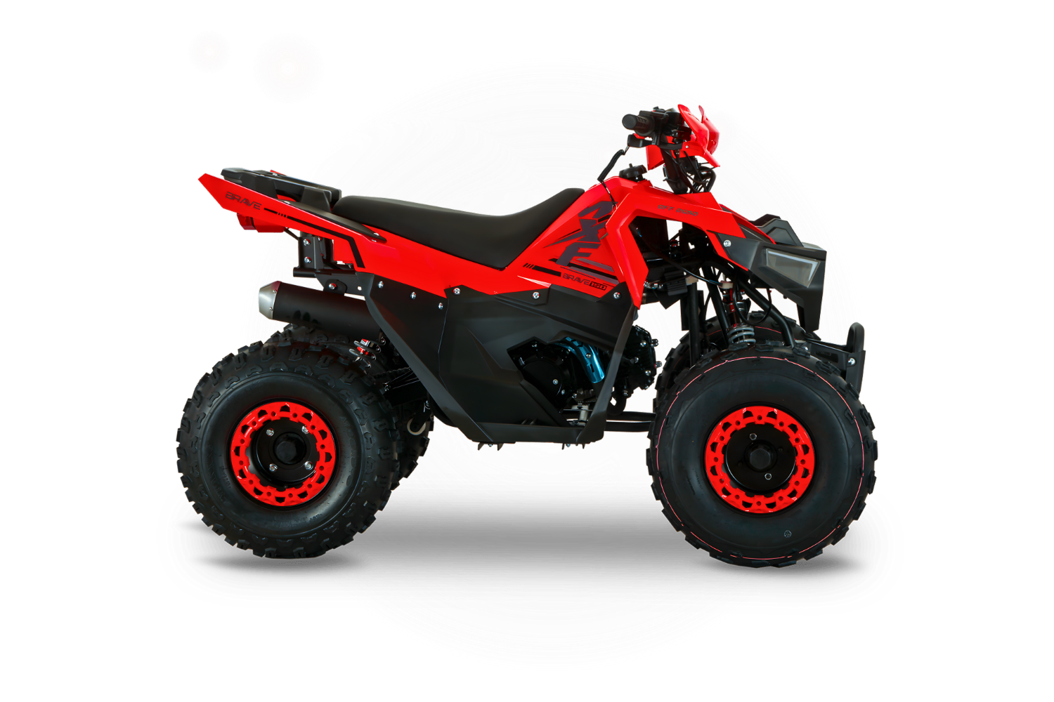 Banner de oferta do quadriciclo MXF Brave 150 na concessionária Burt Motos em Campinas, com botão de chamada para atendimento via WhatsApp.