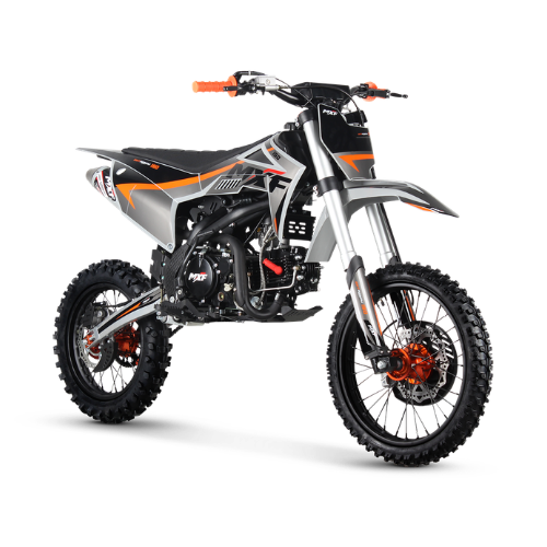 Pit Bike MXF Pro Racing 150 RR cor laranja com motor 150cc e arrefecimento a óleo na Burt Motos Campinas.